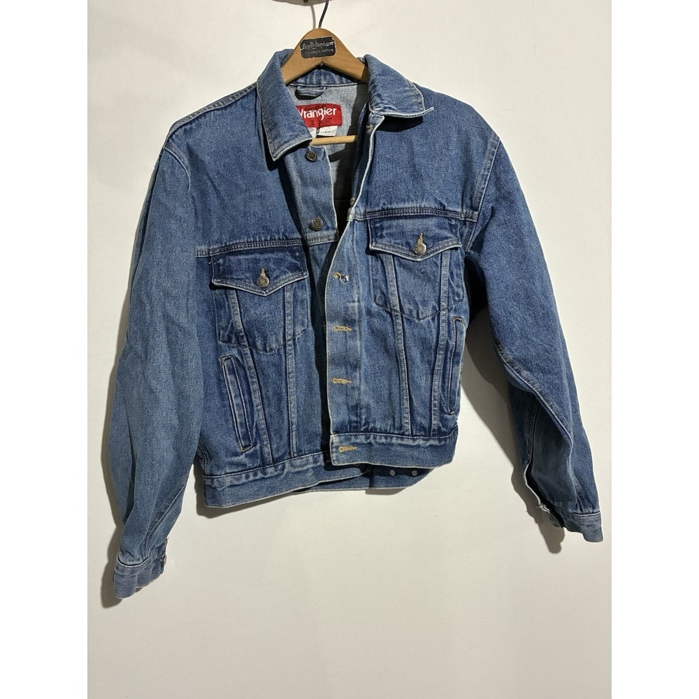 Vtg Wrangler Hero Denim Jacket Mens Small